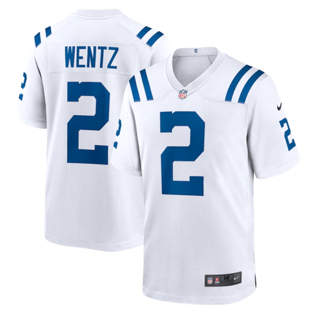 mens nike carson wentz white indianapolis colts game jersey